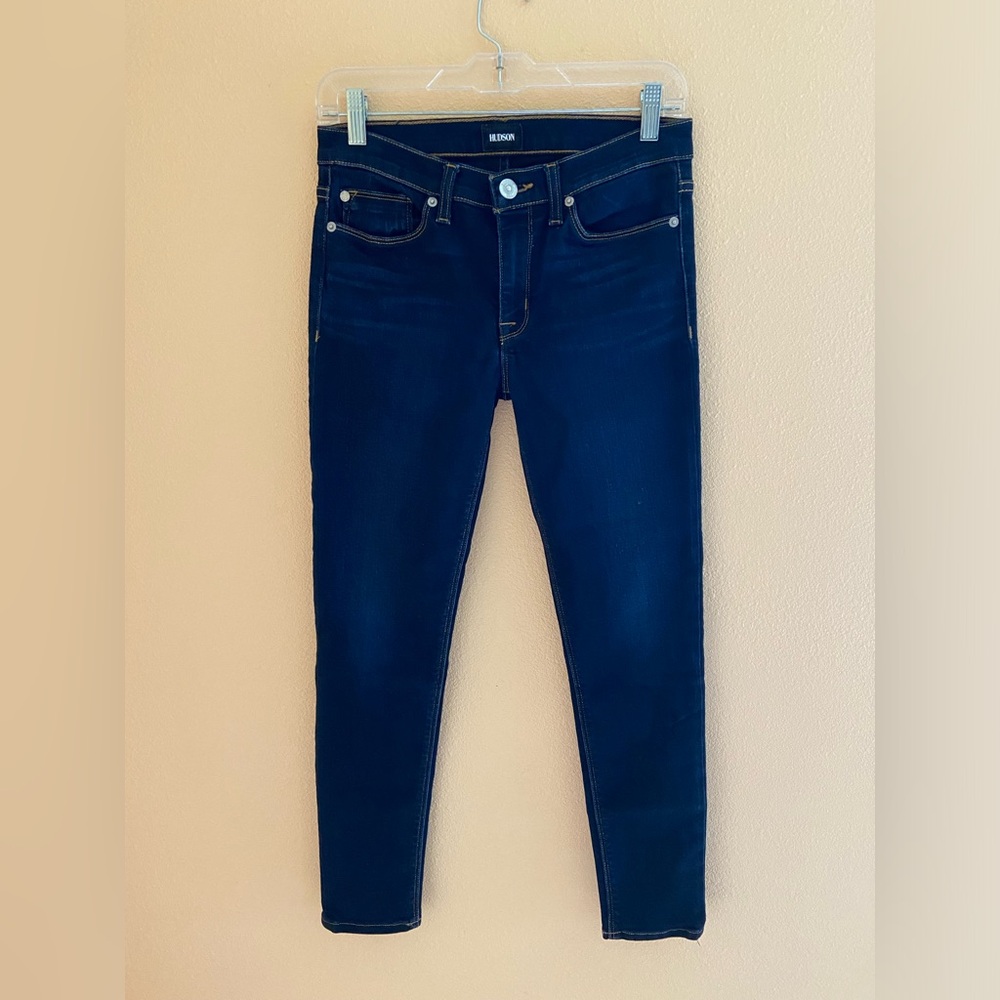 Women’s Hudson Nico Midrise Dark Wash Skinny Jeans Ankle Size 27 Stretch